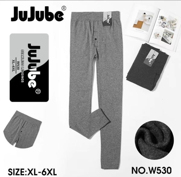 Лосини "Jujube" W-530 чоловічі безшовні мікрофібра на байці, р. ХL/6ХL-(50-54) -(Серій мікс -без вібору відтінку!!!)
