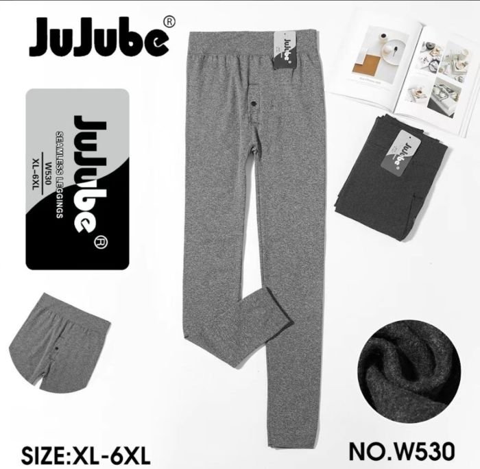 Лосини "Jujube" W-530 чоловічі безшовні мікрофібра на байці, р. ХL/6ХL-(50-54) -(Серій мікс -без вібору відтінку!!!)